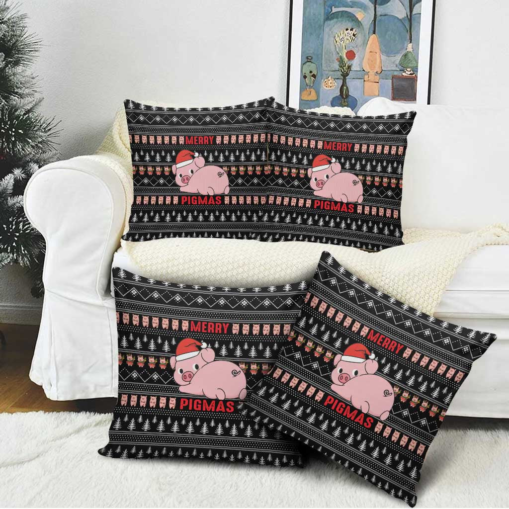 Merry Pigmas Christmas Pillow Cover Xmas Holiday Patterns - Wonder Print Shop
