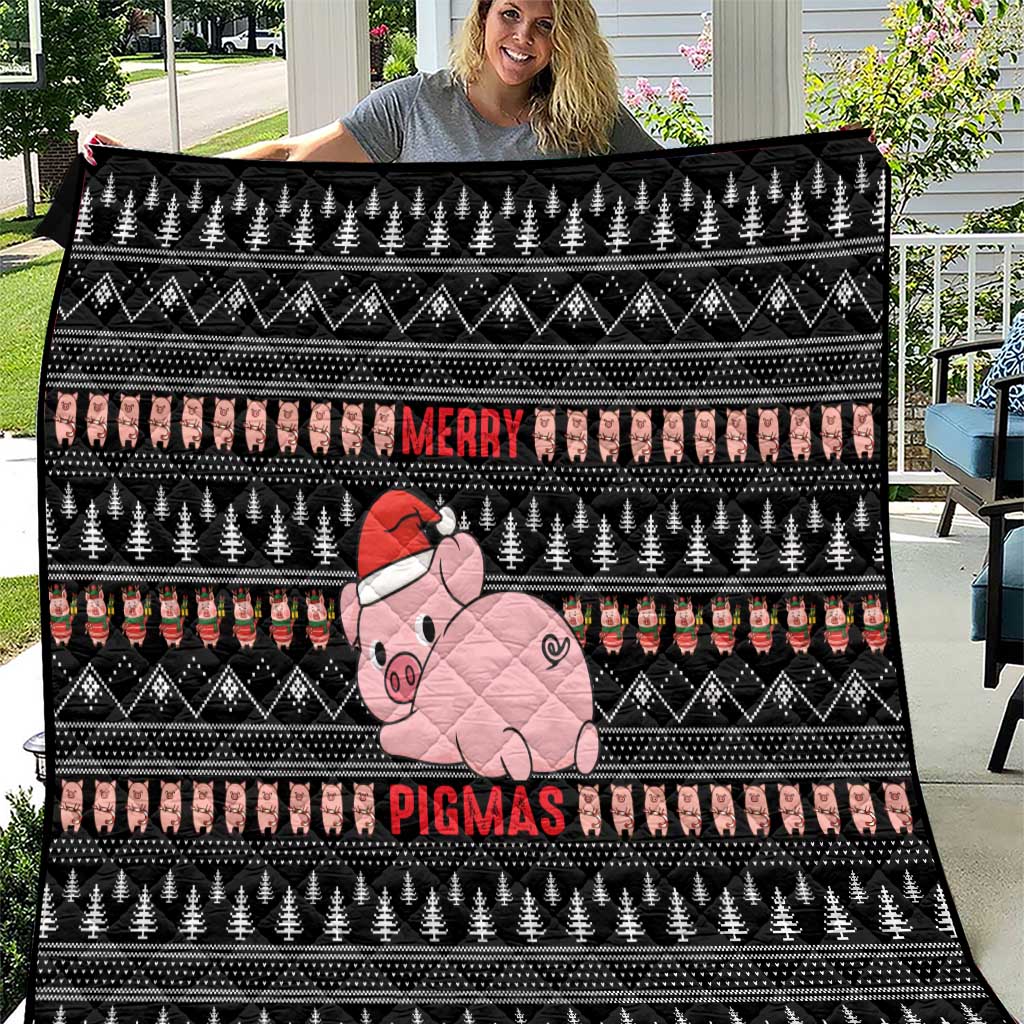 Merry Pigmas Christmas Quilt Xmas Holiday Patterns - Wonder Print Shop