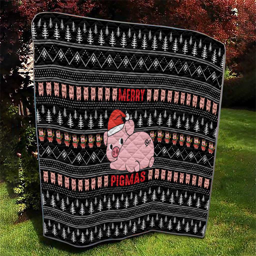 Merry Pigmas Christmas Quilt Xmas Holiday Patterns - Wonder Print Shop