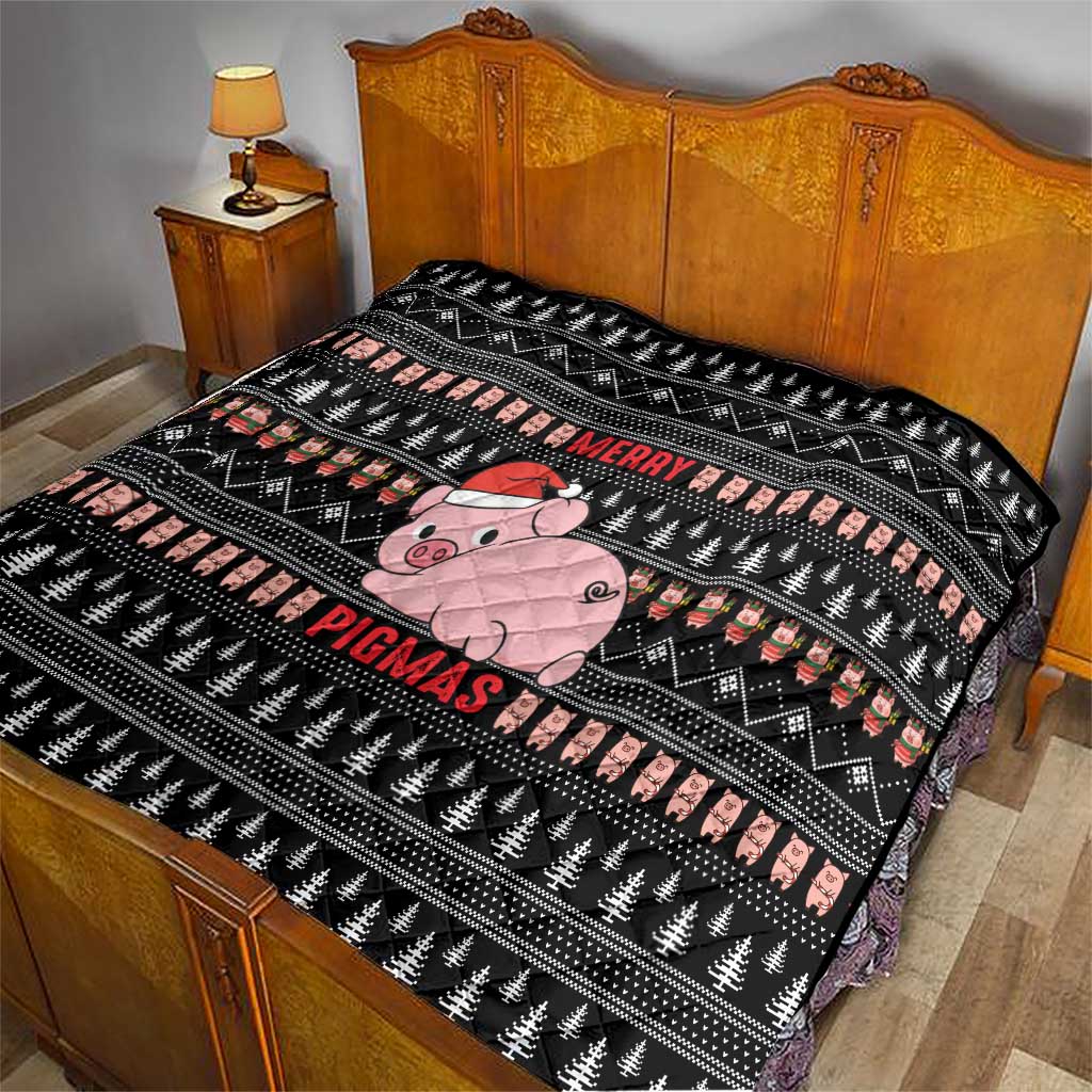 Merry Pigmas Christmas Quilt Xmas Holiday Patterns - Wonder Print Shop
