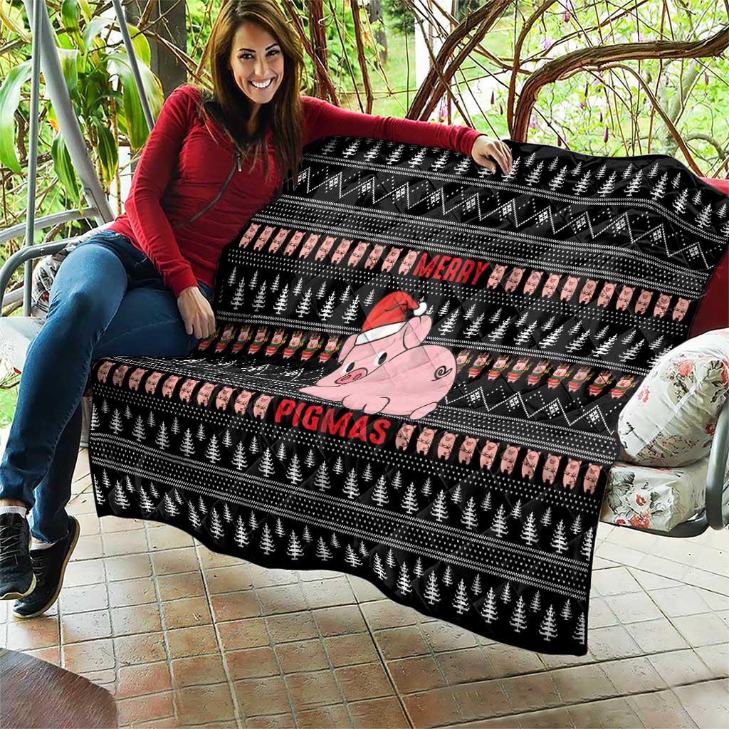 Merry Pigmas Christmas Quilt Xmas Holiday Patterns - Wonder Print Shop