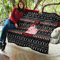 Merry Pigmas Christmas Quilt Xmas Holiday Patterns - Wonder Print Shop