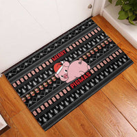 Merry Pigmas Christmas Rubber Doormat Xmas Holiday Patterns - Wonder Print Shop