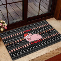 Merry Pigmas Christmas Rubber Doormat Xmas Holiday Patterns - Wonder Print Shop
