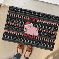 Merry Pigmas Christmas Rubber Doormat Xmas Holiday Patterns - Wonder Print Shop