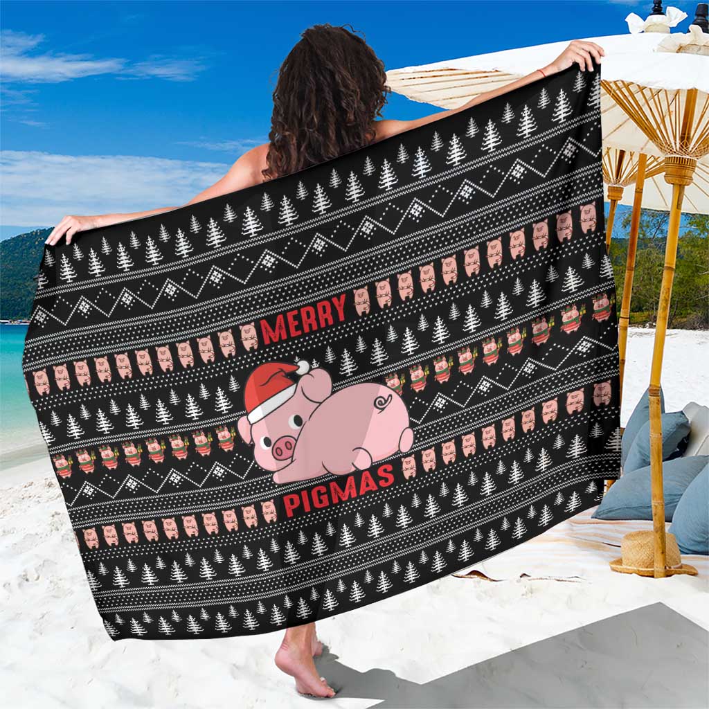 Merry Pigmas Christmas Sarong Xmas Holiday Patterns - Wonder Print Shop
