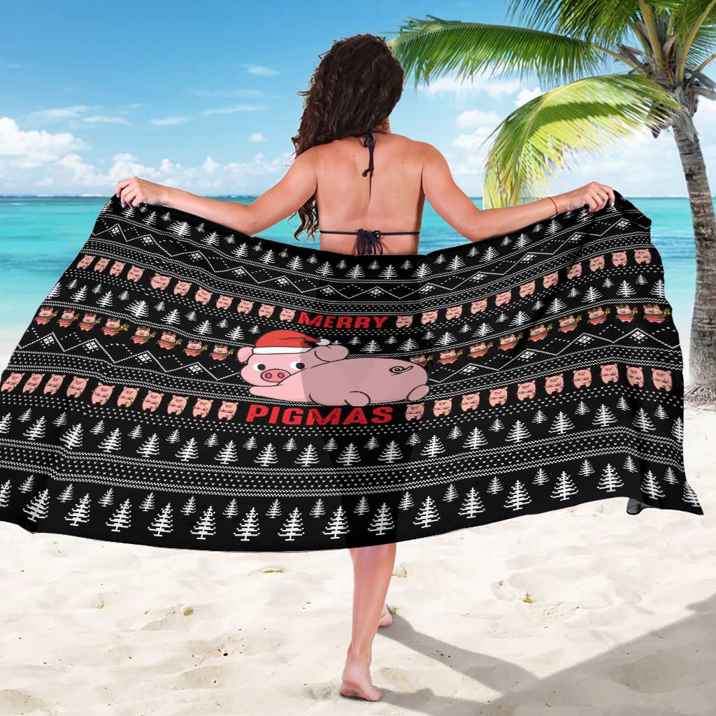 Merry Pigmas Christmas Sarong Xmas Holiday Patterns - Wonder Print Shop