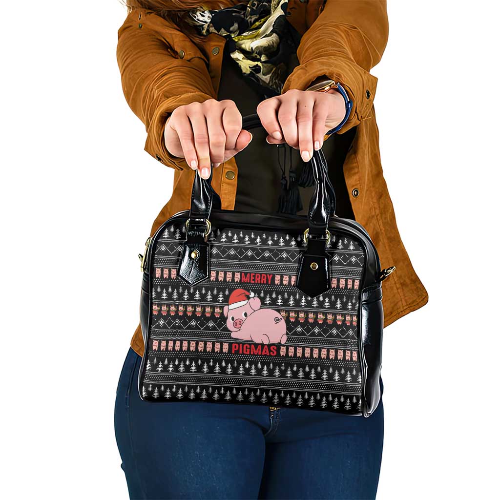 Merry Pigmas Christmas Shoulder Handbag Xmas Holiday Patterns - Wonder Print Shop