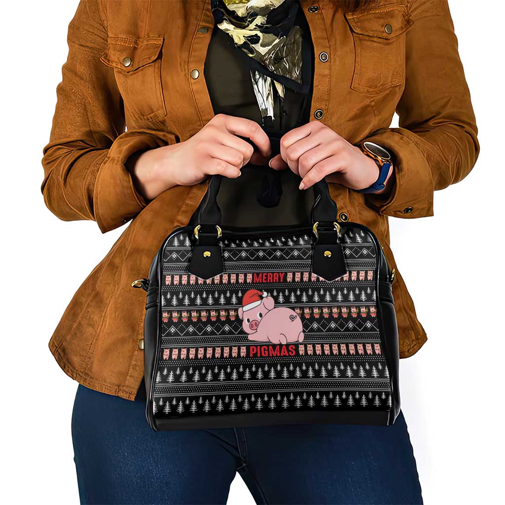 Merry Pigmas Christmas Shoulder Handbag Xmas Holiday Patterns - Wonder Print Shop