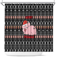 Merry Pigmas Christmas Shower Curtain Xmas Holiday Patterns - Wonder Print Shop