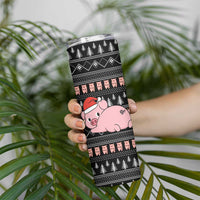 Merry Pigmas Christmas Skinny Tumbler Xmas Holiday Patterns - Wonder Print Shop