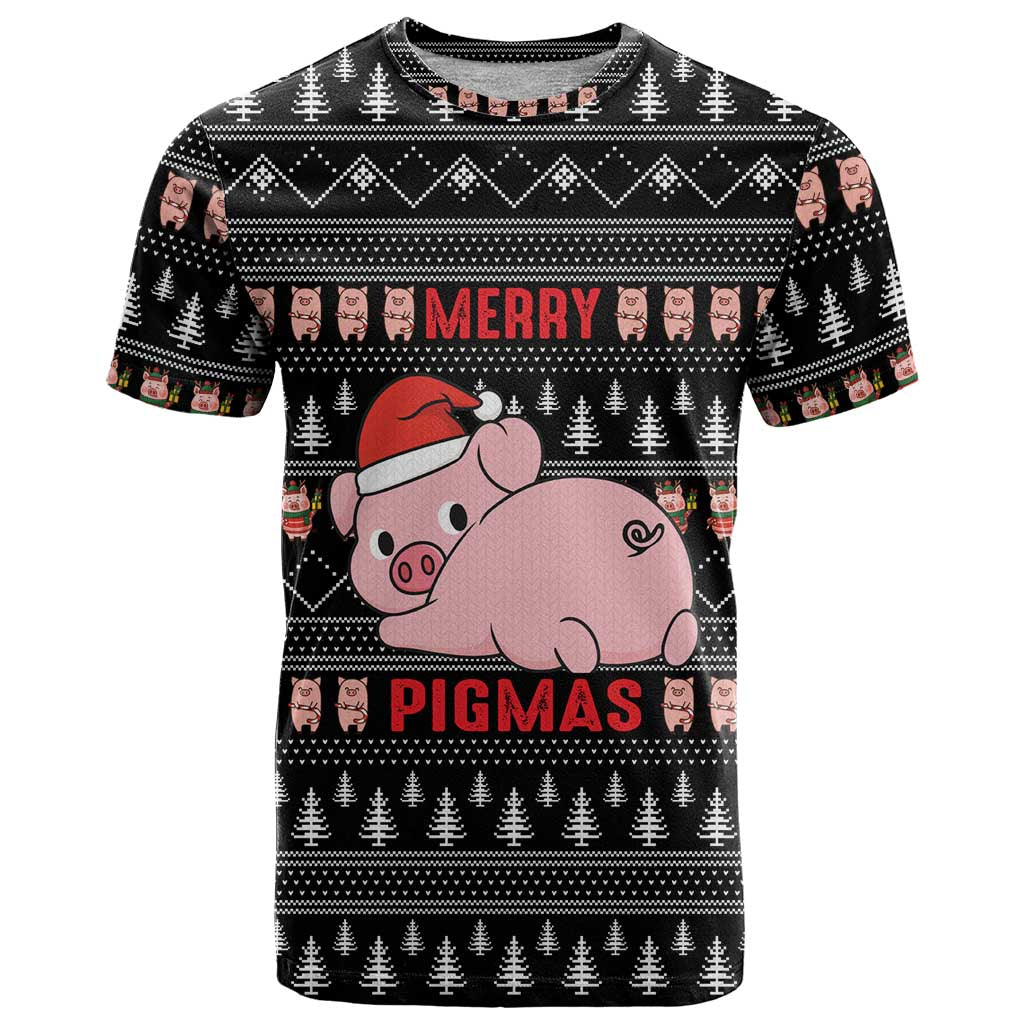 Merry Pigmas Christmas T Shirt Xmas Holiday Patterns - Wonder Print Shop