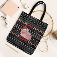 Merry Pigmas Christmas Tote Bag Xmas Holiday Patterns - Wonder Print Shop