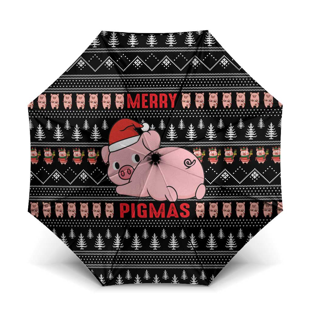 Merry Pigmas Christmas Umbrella Xmas Holiday Patterns - Wonder Print Shop