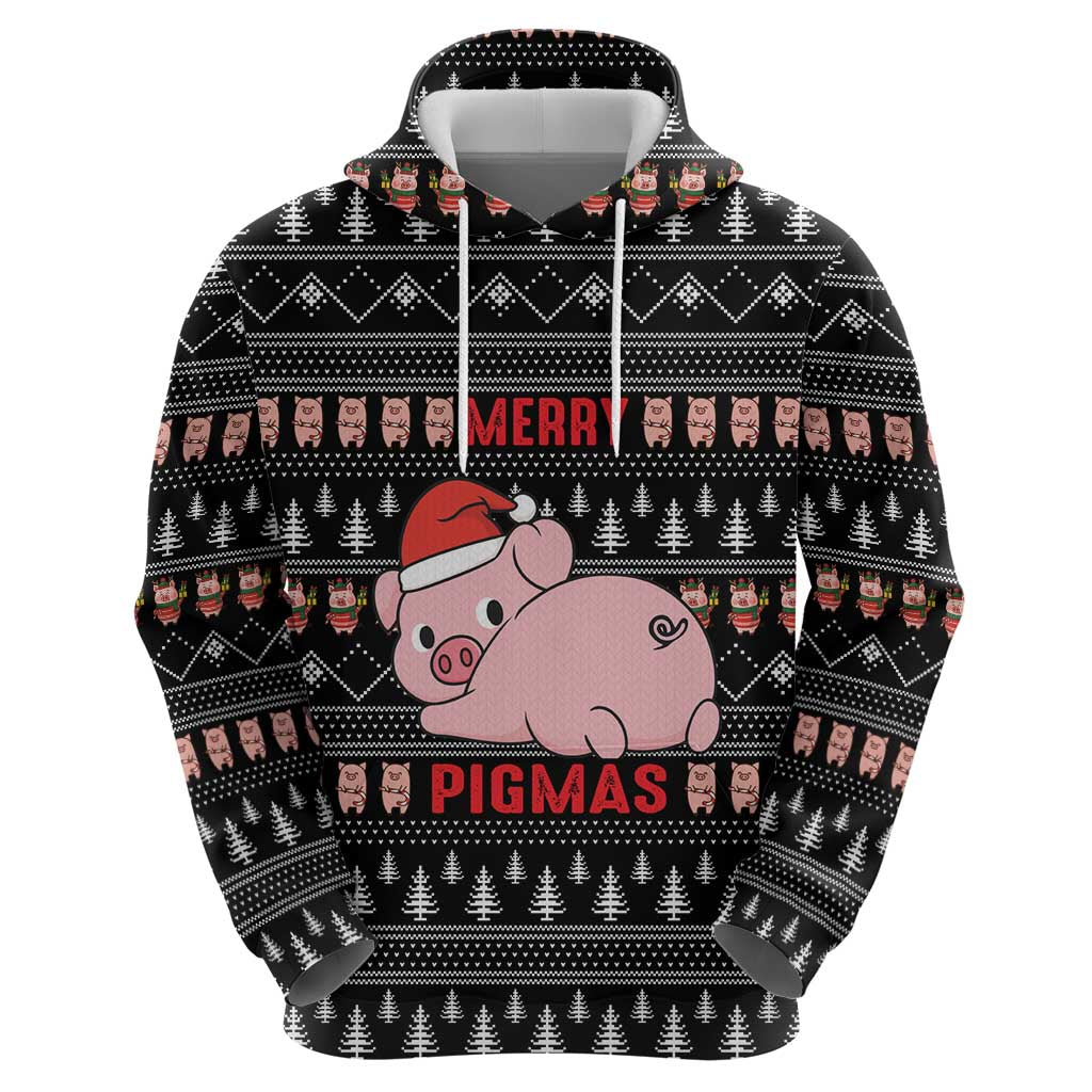 Merry Pigmas Christmas Zip Hoodie Xmas Holiday Patterns - Wonder Print Shop