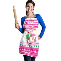 Pink Flamingo Christmas Apron Xmas Holiday Patterns - Wonder Print Shop
