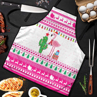 Pink Flamingo Christmas Apron Xmas Holiday Patterns - Wonder Print Shop