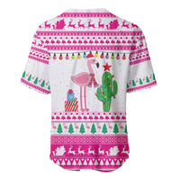 Pink Flamingo Christmas Baseball Jersey Xmas Holiday Patterns - Wonder Print Shop