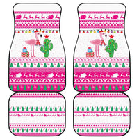 Pink Flamingo Christmas Car Mats Xmas Holiday Patterns - Wonder Print Shop