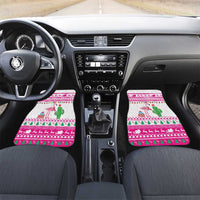 Pink Flamingo Christmas Car Mats Xmas Holiday Patterns - Wonder Print Shop