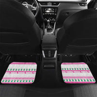 Pink Flamingo Christmas Car Mats Xmas Holiday Patterns - Wonder Print Shop