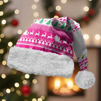Pink Flamingo Christmas Santa Hat Xmas Holiday Patterns - Wonder Print Shop