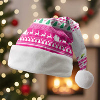 Pink Flamingo Christmas Santa Hat Xmas Holiday Patterns - Wonder Print Shop