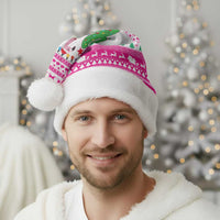 Pink Flamingo Christmas Santa Hat Xmas Holiday Patterns - Wonder Print Shop