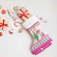 Pink Flamingo Christmas Stocking Xmas Holiday Patterns - Wonder Print Shop