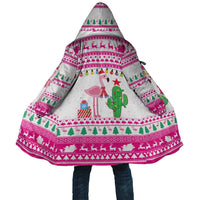 Pink Flamingo Christmas Cloak Xmas Holiday Patterns - Wonder Print Shop