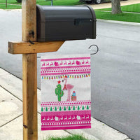 Pink Flamingo Christmas Garden Flag Xmas Holiday Patterns - Wonder Print Shop