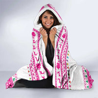 Pink Flamingo Christmas Hooded Blanket Xmas Holiday Patterns - Wonder Print Shop