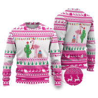 Pink Flamingo Christmas Ugly Christmas Sweater Xmas Holiday Patterns - Wonder Print Shop
