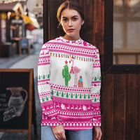 Pink Flamingo Christmas Ugly Christmas Sweater Xmas Holiday Patterns - Wonder Print Shop