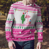 Pink Flamingo Christmas Ugly Christmas Sweater Xmas Holiday Patterns - Wonder Print Shop