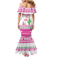 Pink Flamingo Christmas Mermaid Dress Xmas Holiday Patterns - Wonder Print Shop