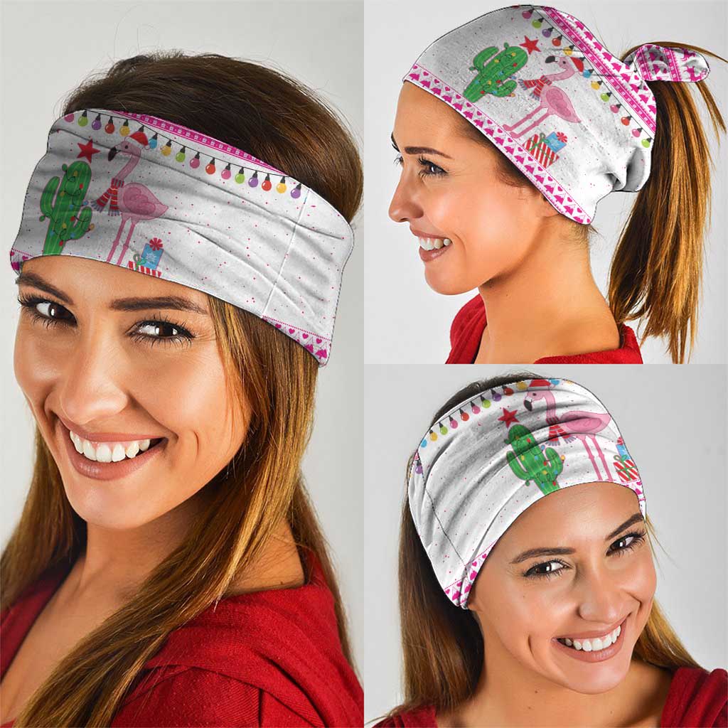 Pink Flamingo Christmas Neck Gaiter Xmas Holiday Patterns - Wonder Print Shop