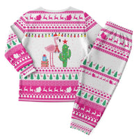 Pink Flamingo Christmas Pajama Set Xmas Holiday Patterns - Wonder Print Shop