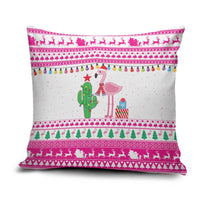 Pink Flamingo Christmas Pillow Cover Xmas Holiday Patterns - Wonder Print Shop