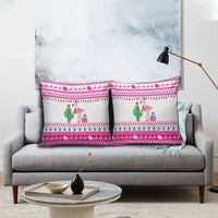Pink Flamingo Christmas Pillow Cover Xmas Holiday Patterns - Wonder Print Shop