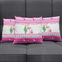 Pink Flamingo Christmas Pillow Cover Xmas Holiday Patterns - Wonder Print Shop
