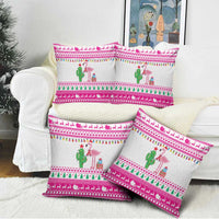 Pink Flamingo Christmas Pillow Cover Xmas Holiday Patterns - Wonder Print Shop