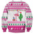 Pink Flamingo Christmas Sweatshirt Xmas Holiday Patterns - Wonder Print Shop