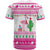 Pink Flamingo Christmas T Shirt Xmas Holiday Patterns - Wonder Print Shop