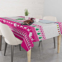 Pink Flamingo Christmas Tablecloth Xmas Holiday Patterns - Wonder Print Shop