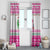 Pink Flamingo Christmas Window Curtain Xmas Holiday Patterns - Wonder Print Shop