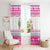 Pink Flamingo Christmas Window Curtain Xmas Holiday Patterns - Wonder Print Shop