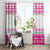 Pink Flamingo Christmas Window Curtain Xmas Holiday Patterns - Wonder Print Shop
