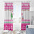 Pink Flamingo Christmas Window Curtain Xmas Holiday Patterns - Wonder Print Shop