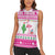 Pink Flamingo Christmas Women Sleeveless Polo Shirt Xmas Holiday Patterns - Wonder Print Shop